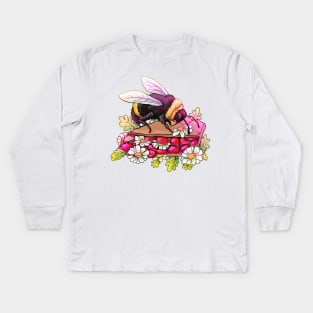 Cherry Daisy Pay Kids Long Sleeve T-Shirt